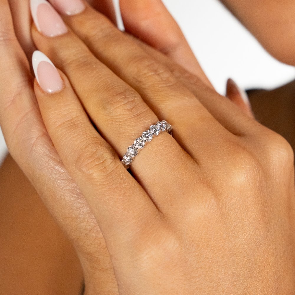 2.40ct White Gold Diamond Eternity Ring - F/VS2