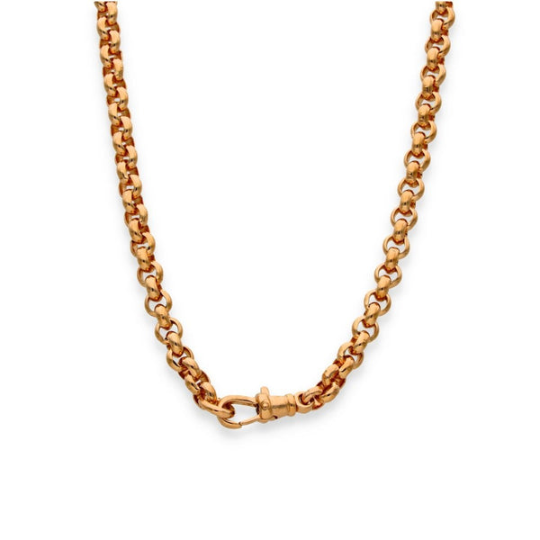 9ct Rose Gold Heavy Albert Style Chain - 28" - 57.2g