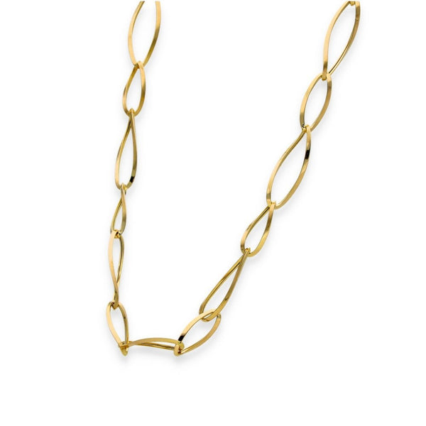 9ct Yellow Gold Fancy Oval Link Chain - 36" - 7.5g