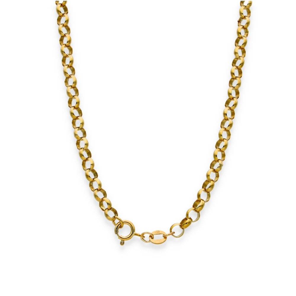 9ct Yellow Gold Round Belcher Chain - 25" - 20.8g