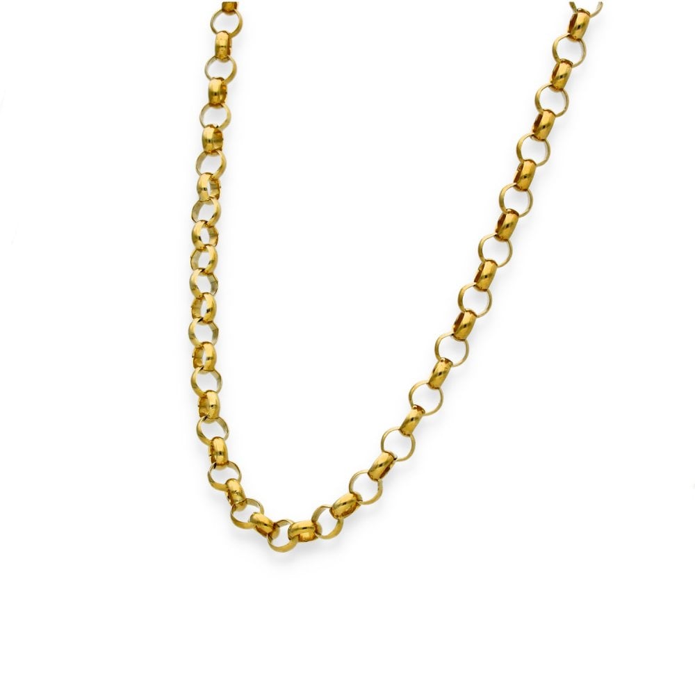 9ct Yellow Gold Round Belcher Chain - 25" - 20.8g