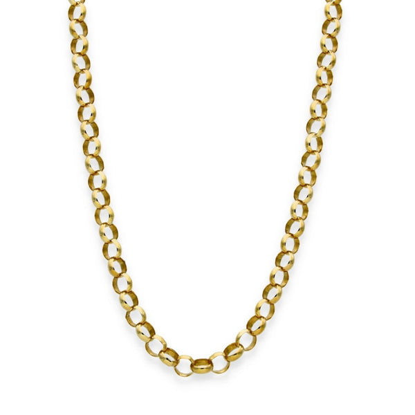 9ct Yellow Gold Round Belcher Chain - 20" - 17.0g