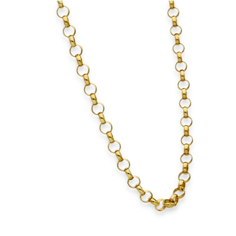 9ct Yellow Gold Round Belcher Chain - 20" - 17.0g
