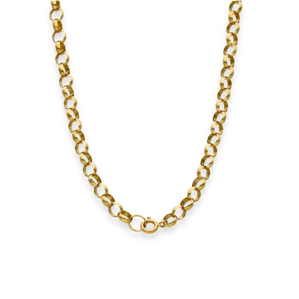 9ct Yellow Gold Round Belcher Chain - 20" - 17.0g