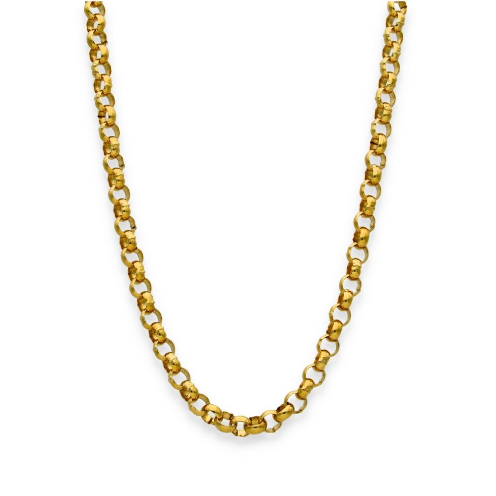9ct Yellow Gold Round Belcher Chain - 30.5" - 27.8g