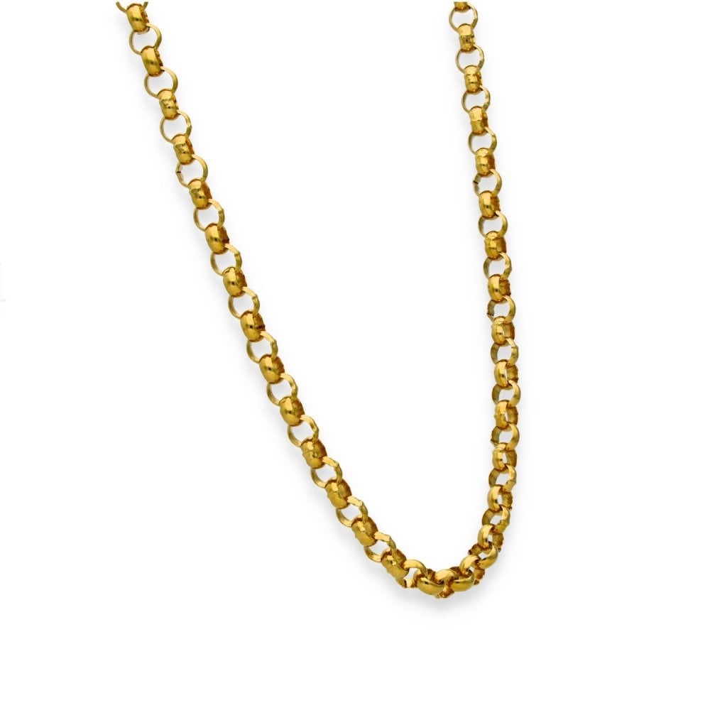 9ct Yellow Gold Round Belcher Chain - 30.5" - 27.8g