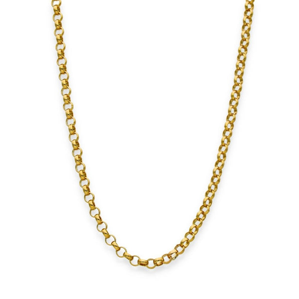 9ct Yellow Gold Round Belcher Chain - 22" - 12.4g