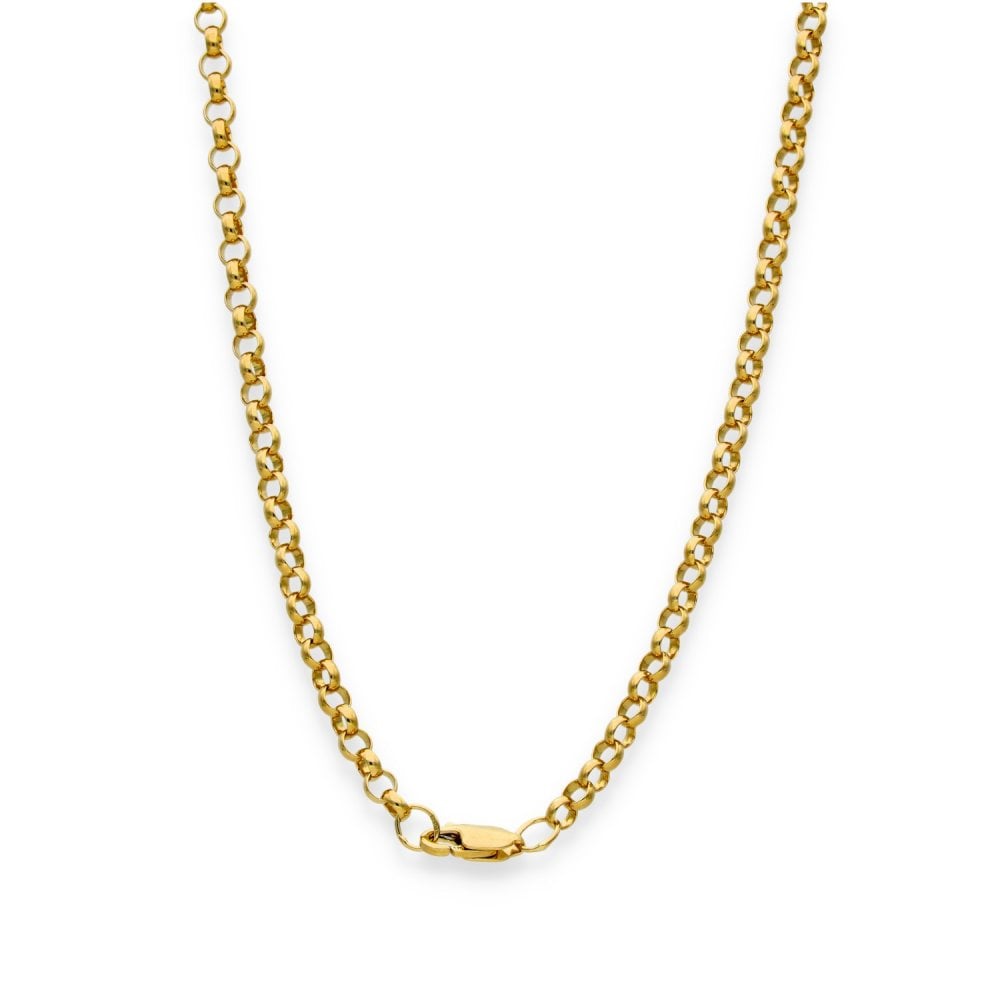 9ct Yellow Gold Round Belcher Chain - 22" - 12.4g
