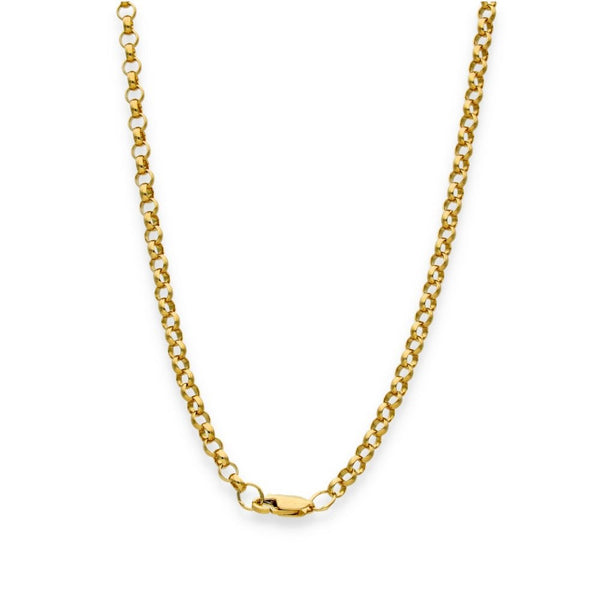 9ct Yellow Gold Round Belcher Chain - 22" - 12.4g