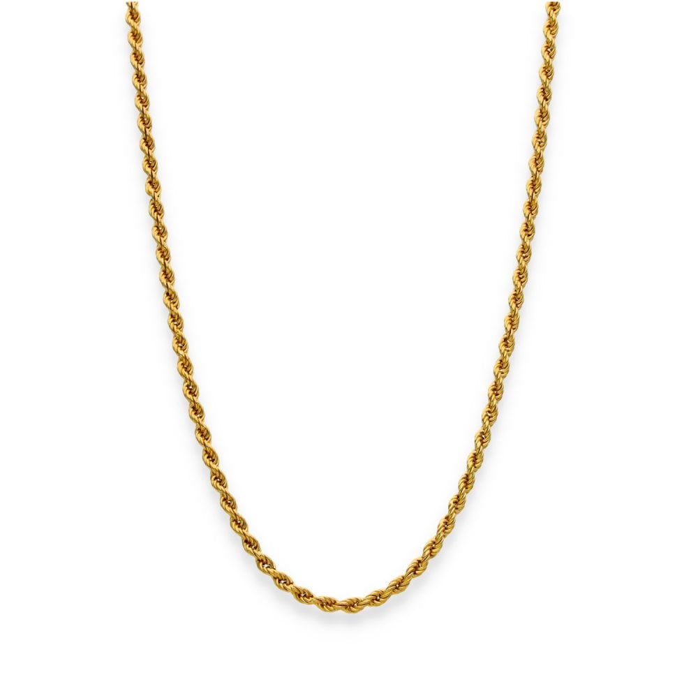 9ct Yellow Gold Rope Chain - 24" - 10.4g