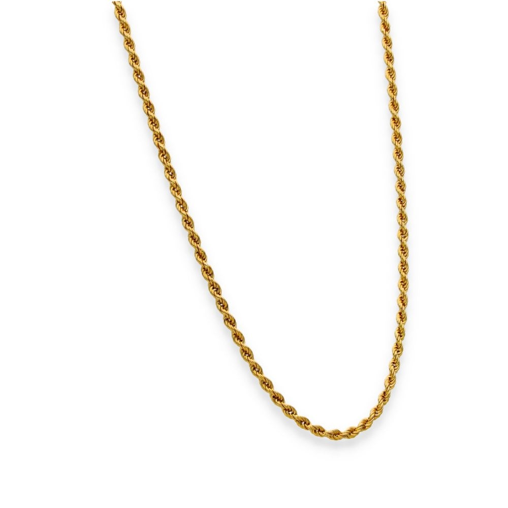 9ct Yellow Gold Rope Chain - 24" - 10.4g