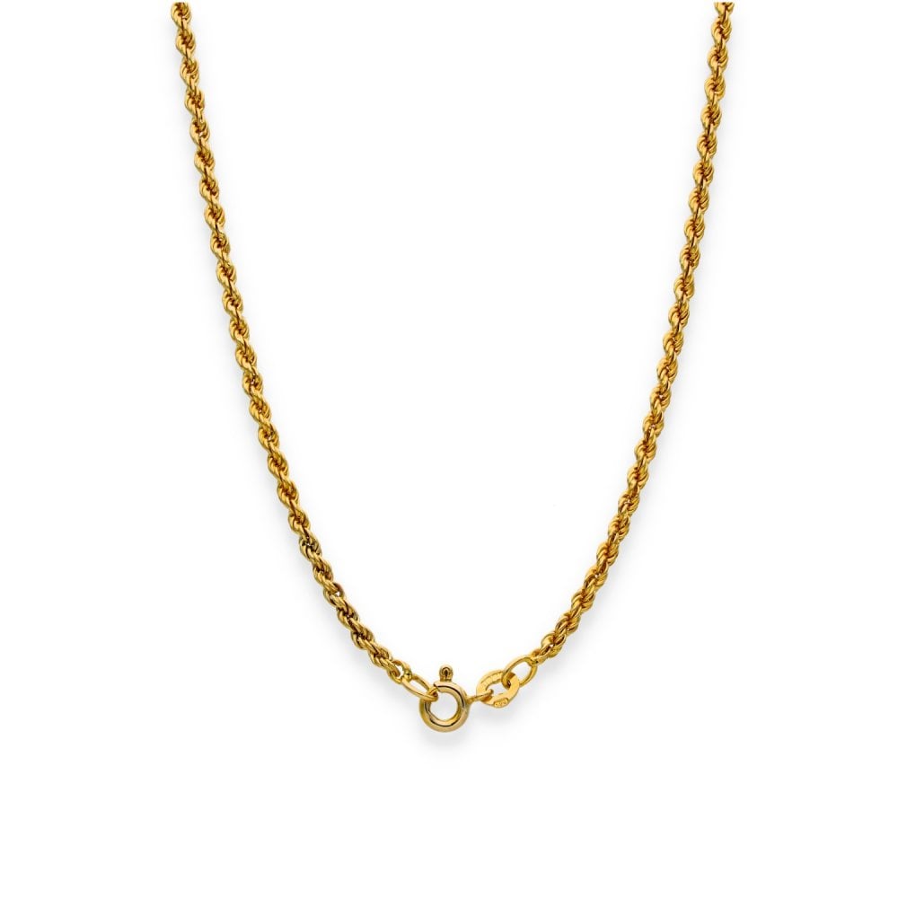 9ct Yellow Gold Rope Chain - 24" - 10.4g