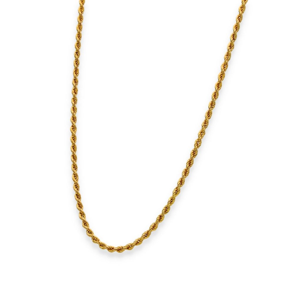 9ct Yellow Gold Rope Chain - 24" - 10.4g