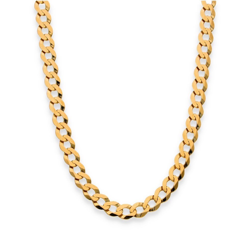 9ct Yellow Gold Curb Chain - 21" - 15.2g
