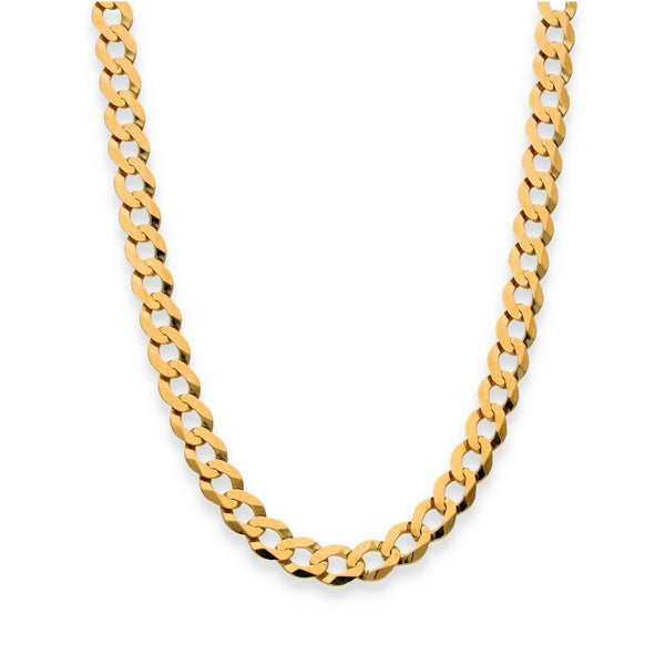 9ct Yellow Gold Curb Chain - 21" - 15.2g