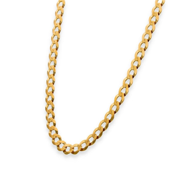 9ct Yellow Gold Curb Chain - 21" - 15.2g