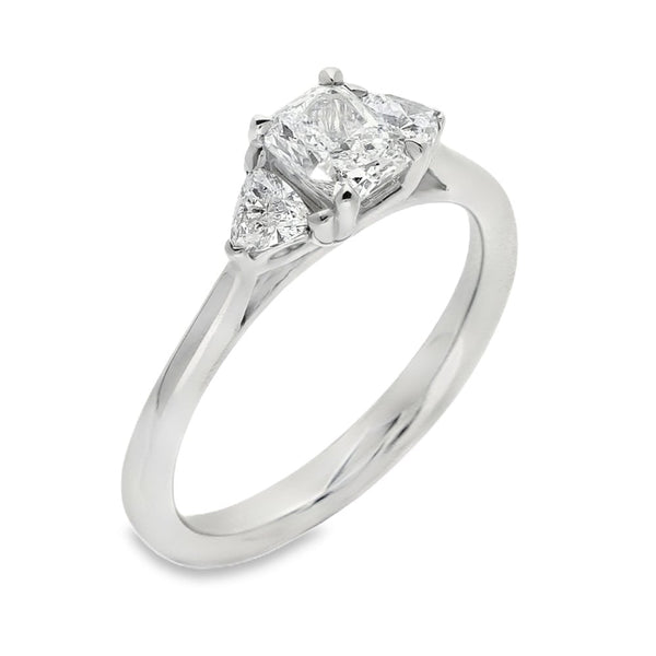 950 Platinum Certified Diamond Engagement Ring - Size M - 1.03ct