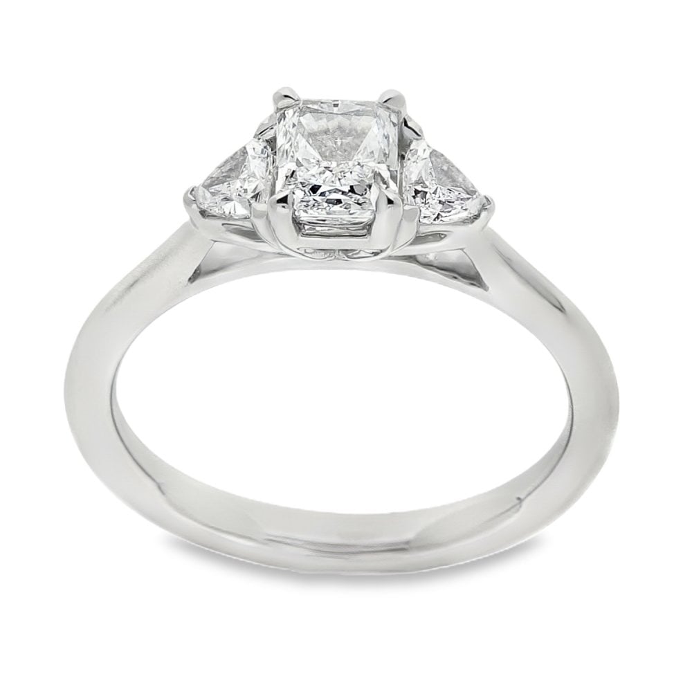 950 Platinum Certified Diamond Engagement Ring - Size M - 1.03ct