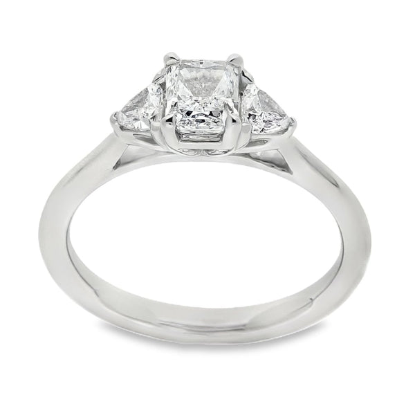 950 Platinum Certified Diamond Engagement Ring - Size M - 1.03ct
