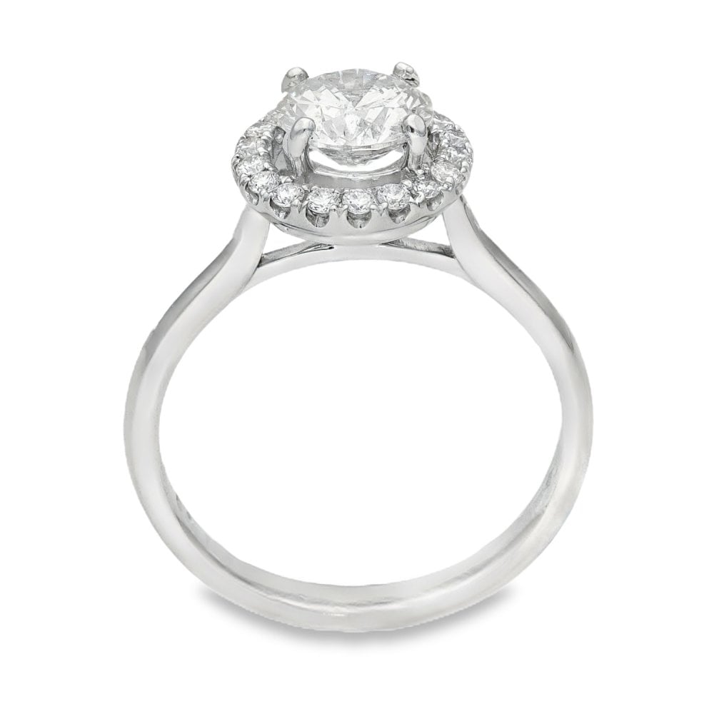 18ct White Gold Diamond Engagement Ring - Size N - 1.31ct