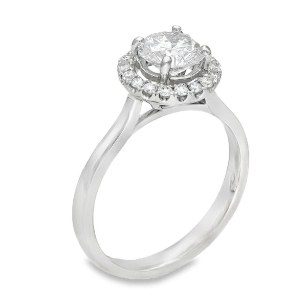 18ct White Gold Diamond Engagement Ring - Size N - 1.31ct