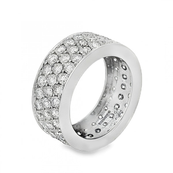 14ct White Gold Diamond Full-Eternity Ring - Size O½ - 5.00ct