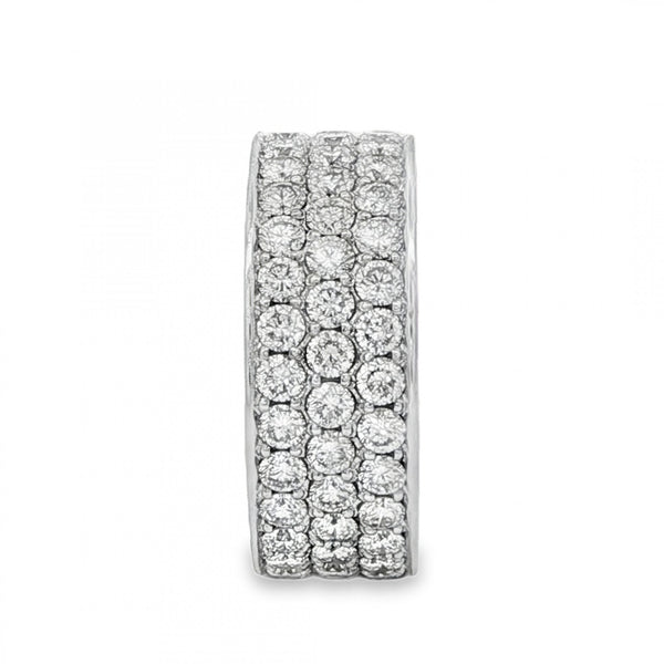 14ct White Gold Diamond Full-Eternity Ring - Size O½ - 5.00ct