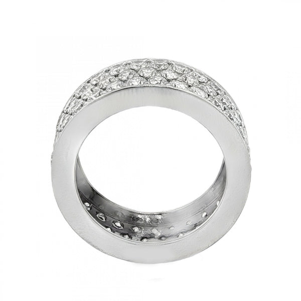 14ct White Gold Diamond Full-Eternity Ring - Size O½ - 5.00ct