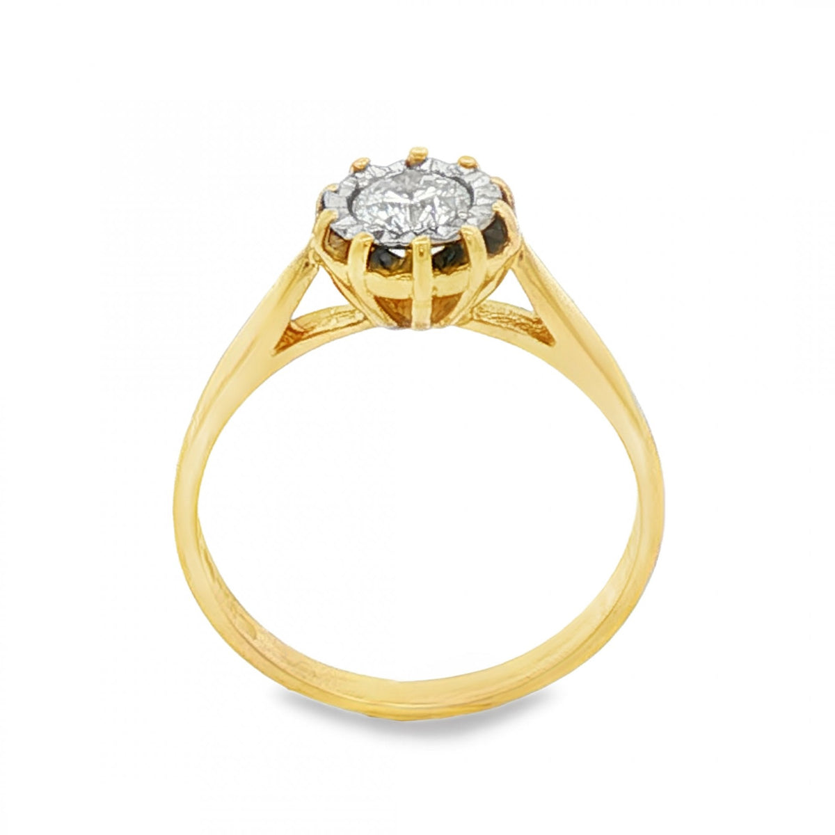18ct Yellow Gold Engagement Diamond Ring - Size K - 0.31ct