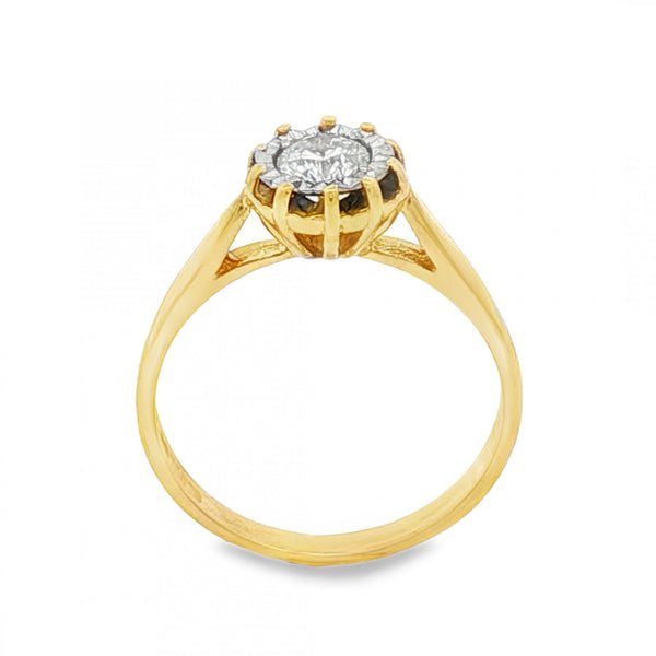 18ct Yellow Gold Engagement Diamond Ring - Size K - 0.31ct