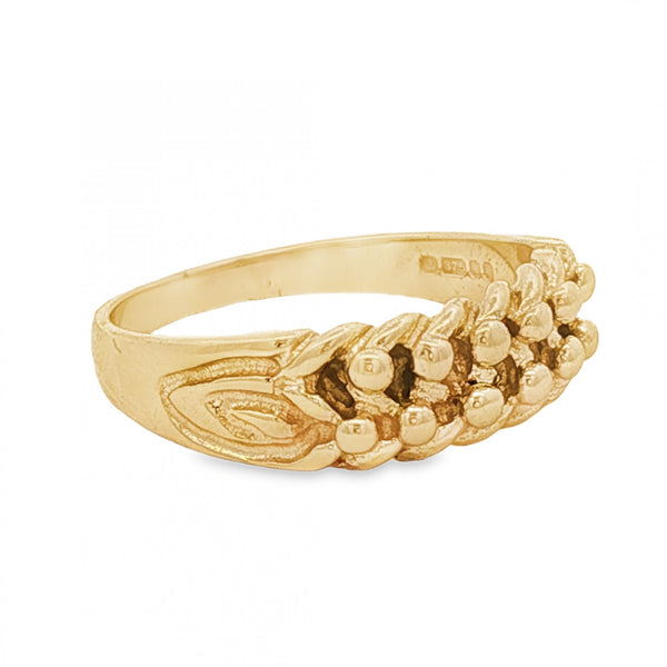 9ct Yellow Gold Shot Ring - Size V - 7mm