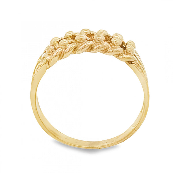 9ct Yellow Gold Shot Ring - Size V - 7mm