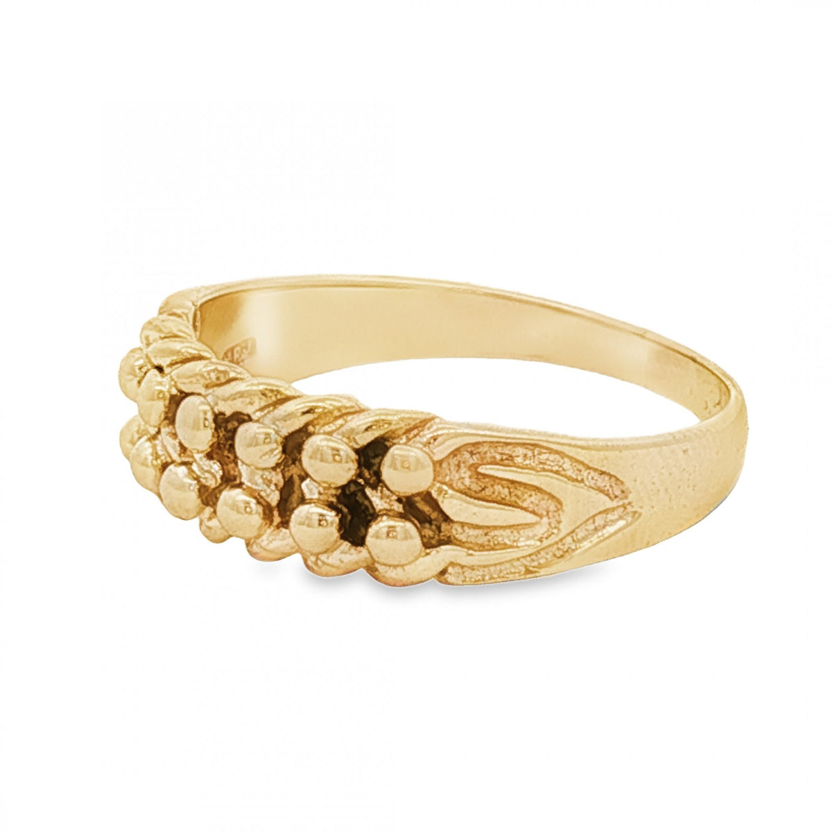 9ct Yellow Gold Shot Ring - Size V - 7mm