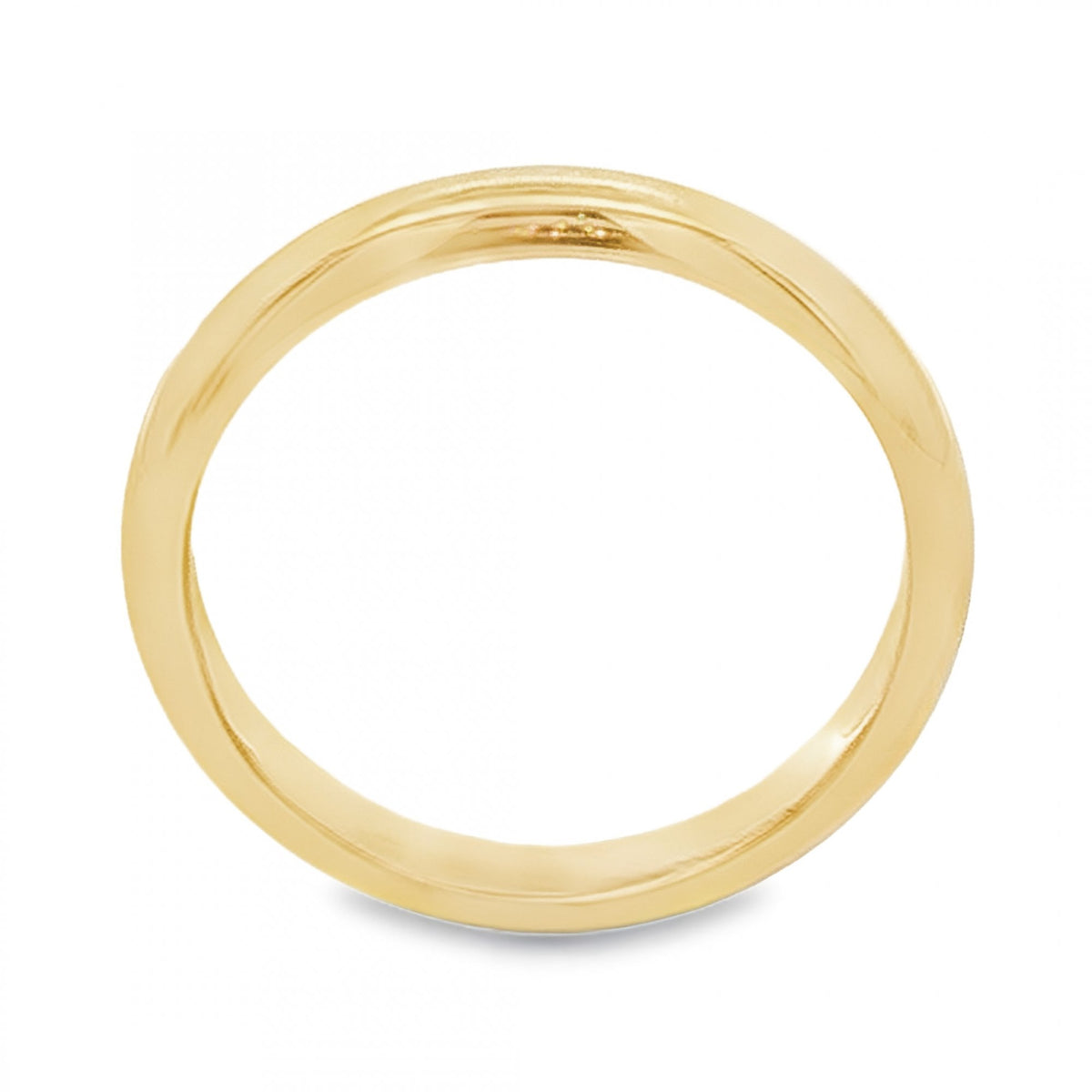 9ct Yellow Gold D-Shape Wedding Band - Size S - 3mm