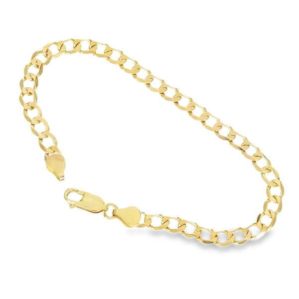 9ct Yellow Gold Curb Bracelet - 8" - 8.5g