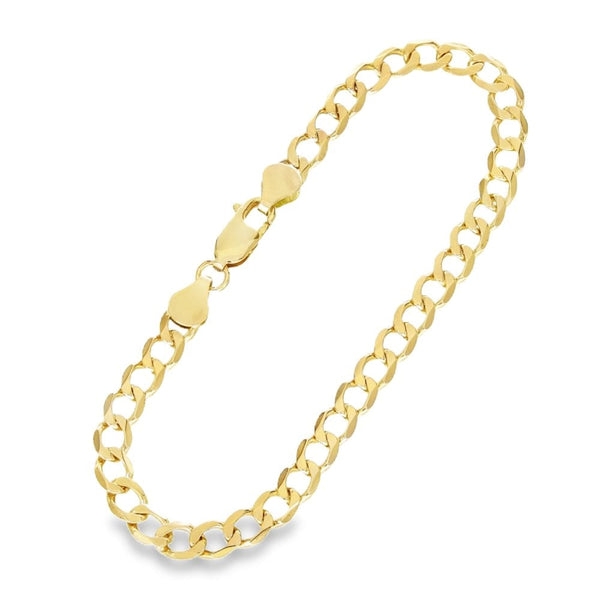 9ct Yellow Gold Curb Bracelet - 8" - 8.5g
