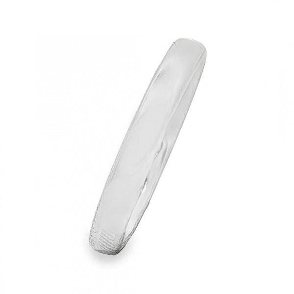 18ct White Gold Court-Shape Wedding Band - Size K - 3mm