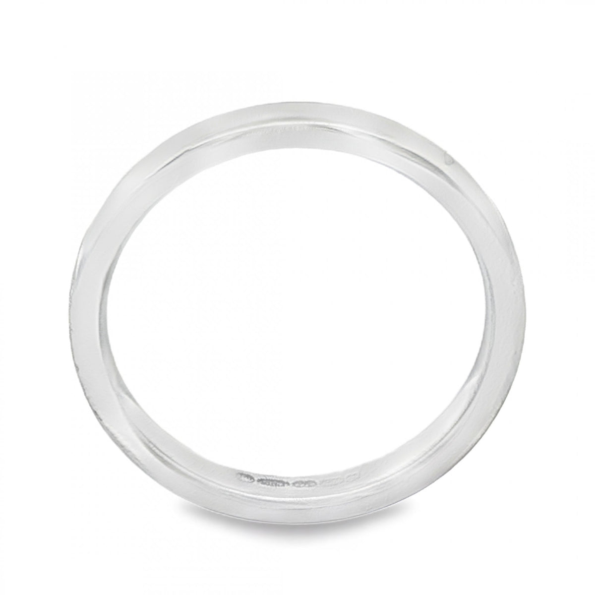 18ct White Gold Court-Shape Wedding Band - Size K - 3mm