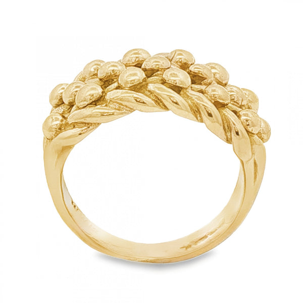 9ct Yellow Gold Shot Ring - Size M½ - 12mm