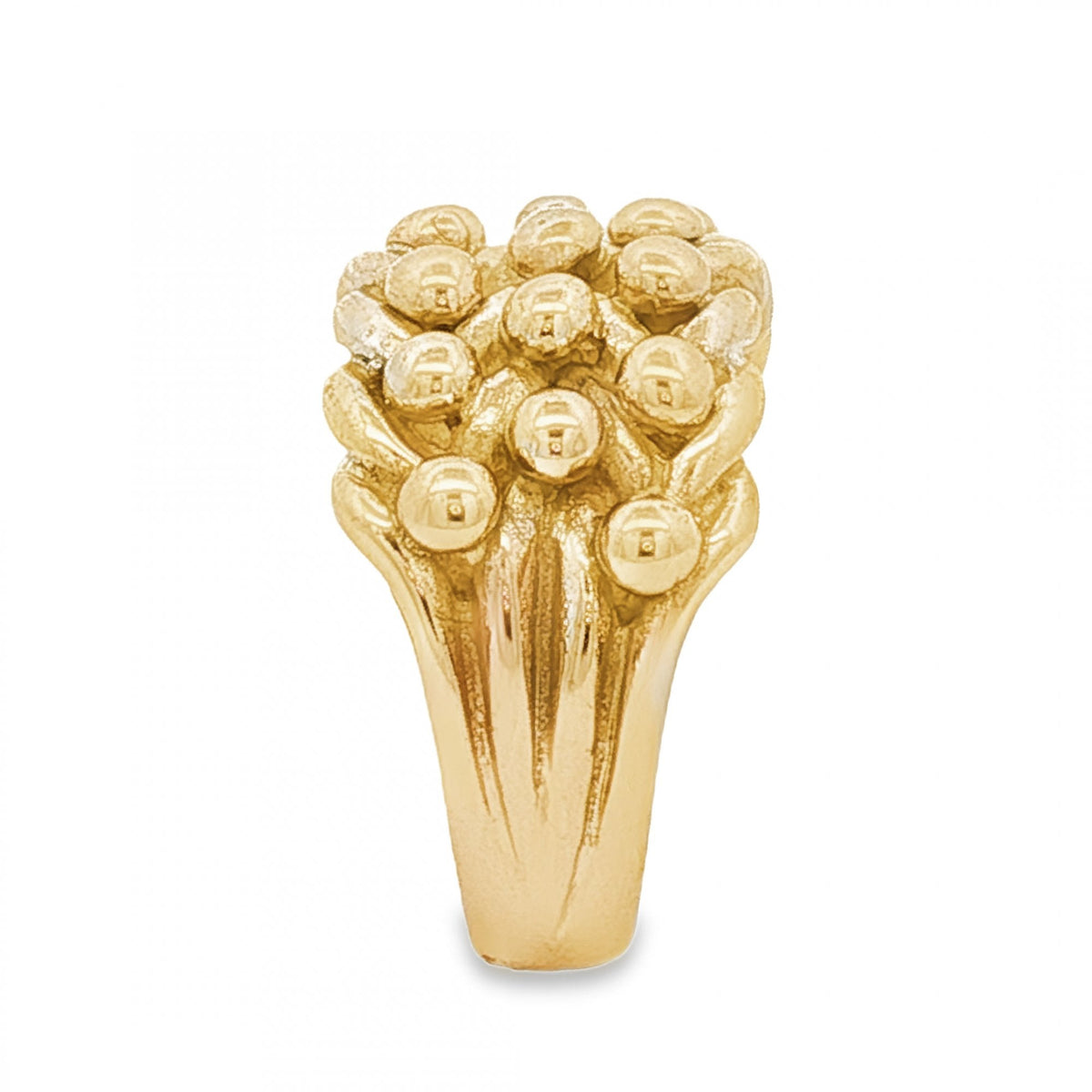 9ct Yellow Gold Shot Ring - Size M½ - 12mm