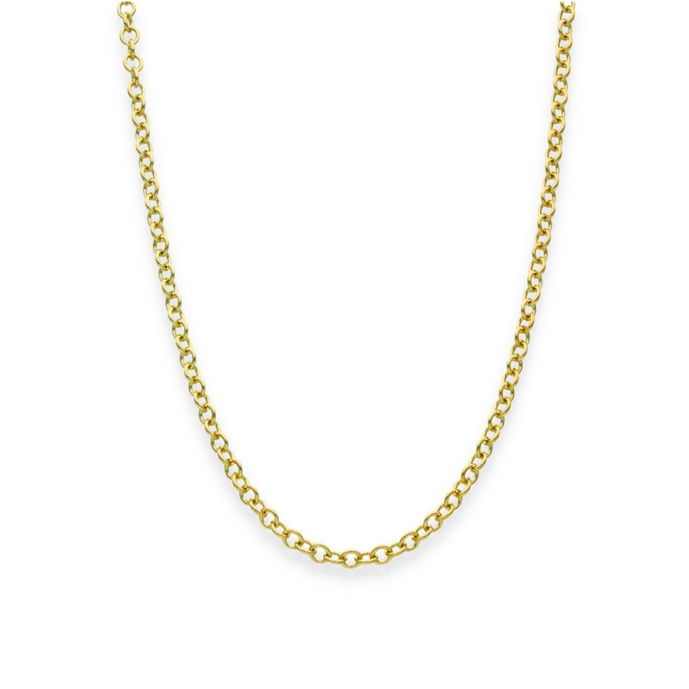 9ct Yellow Gold Round Trace Chain - 18" - 5.5g