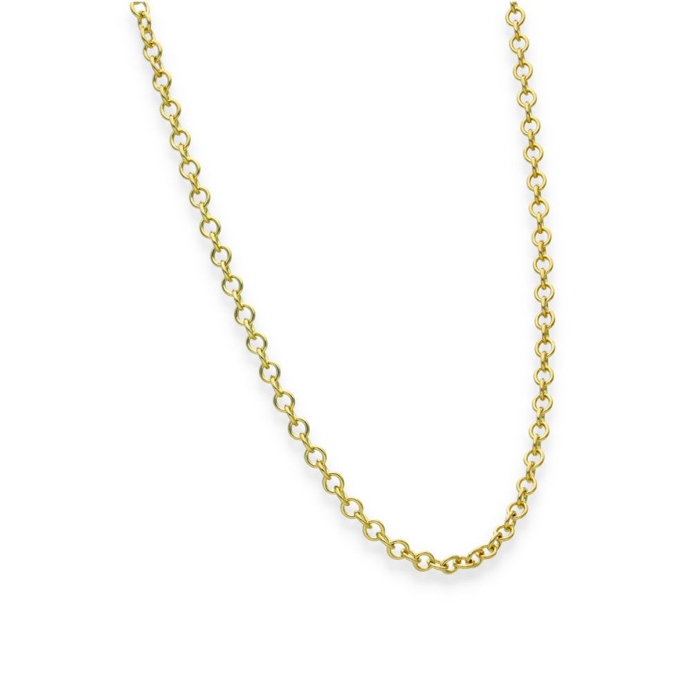 9ct Yellow Gold Round Trace Chain - 18" - 5.5g