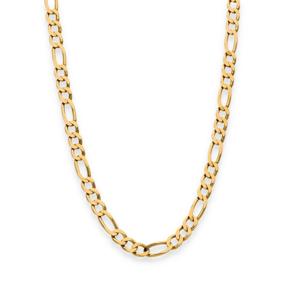 9ct Yellow Gold Figaro Chain - 20" - 13.5g