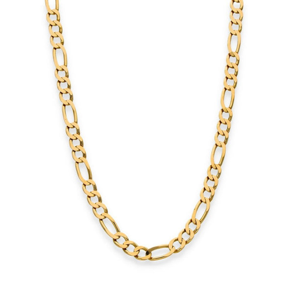9ct Yellow Gold Figaro Chain - 20" - 13.5g