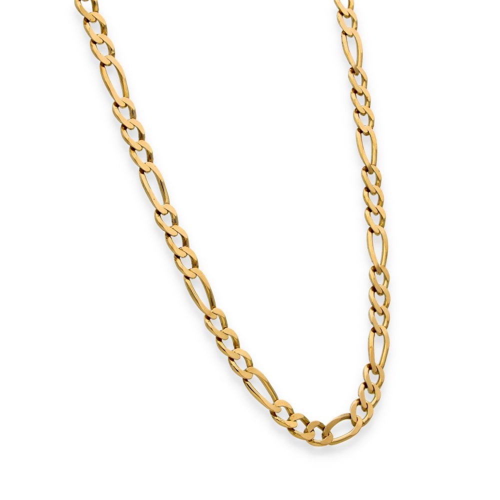 9ct Yellow Gold Figaro Chain - 20" - 13.5g