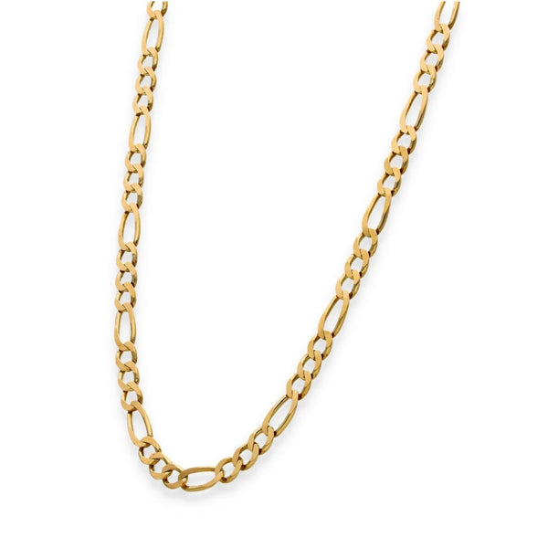 9ct Yellow Gold Figaro Chain - 20" - 13.5g