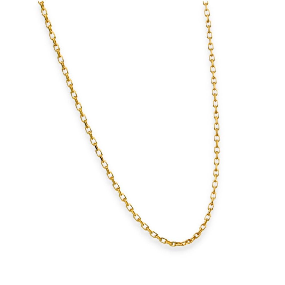 9ct Yellow Gold File Trace Chain - 24" - 3.1g