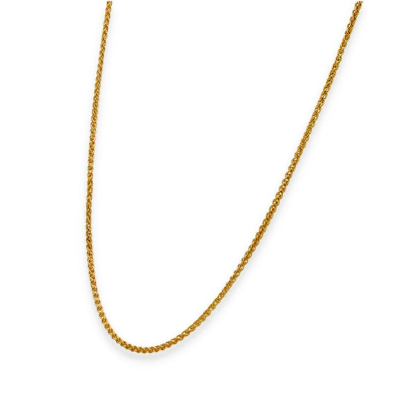 9ct Yellow Gold Fine Spiga Chain - 18" - 2.4g