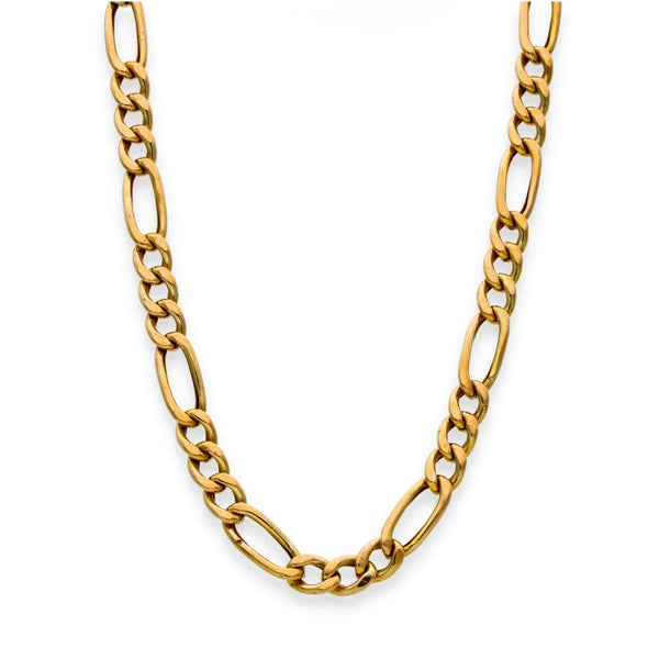 9ct Yellow Gold Figaro Chain - 21" - 14.3g