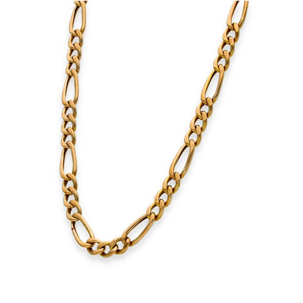 9ct Yellow Gold Figaro Chain - 21" - 14.3g